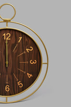 Load image into Gallery viewer, Redtag-Gold-Metal-Pendulum-Ring-Big-Circular-Clock-Wall-Clock-Home-Decor-