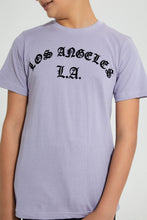 تنزيل الصورة على معرض الصور، Redtag-Lilac-Flock-T-Shirt-Graphic-Prints-Senior-Boys-9 to 14 Years