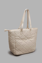 Load image into Gallery viewer, Redtag-Beige-Tote-With-Quilting-And-Small-Pouch-Cross-Body-Bags-Women-