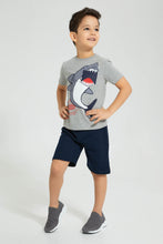 تنزيل الصورة على معرض الصور، Redtag-Grey-Dino-Applique-Shorts-Set-Boys-Sets,-Colour:Grey,-Filter:Boys-(2-to-8-Yrs),-New-In,-New-In-BOY,-Non-Sale,-S22A,-Section:Kidswear-Boys-2 to 8 Years