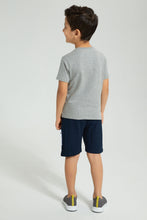 تنزيل الصورة على معرض الصور، Redtag-Grey-Dino-Applique-Shorts-Set-Boys-Sets,-Colour:Grey,-Filter:Boys-(2-to-8-Yrs),-New-In,-New-In-BOY,-Non-Sale,-S22A,-Section:Kidswear-Boys-2 to 8 Years