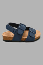 Load image into Gallery viewer, Redtag-Navy-Cork-Sandal-Cork-Infant-Boys-1 to 3 Years