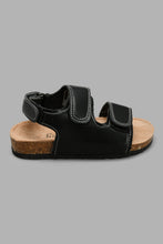Load image into Gallery viewer, Redtag-Black-Cork-Sandal-Sandals-Infant-Boys-1 to 3 Years