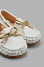 Load image into Gallery viewer, Redtag-White-Moccasin-Moccasins-Infant-Boys-1 to 3 Years