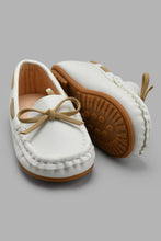 Load image into Gallery viewer, Redtag-White-Moccasin-Moccasins-Infant-Boys-1 to 3 Years