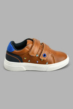 Load image into Gallery viewer, Redtag-Brown-Paper-Planes-Print-Sneaker-Colour:Brown,-Filter:Boys-Footwear-(1-to-3-Yrs),-INB-Casual-Shoes,-New-In,-New-In-INB-FOO,-Non-Sale,-S22B,-Section:Kidswear-Infant-Boys-1 to 3 Years