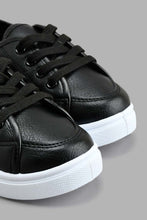 Load image into Gallery viewer, Redtag-Black-Lace-Up-Sneaker-Colour:Black,-Filter:Boys-Footwear-(1-to-3-Yrs),-INB-Casual-Shoes,-New-In,-New-In-INB-FOO,-Non-Sale,-S22A,-Section:Kidswear-Infant-Boys-1 to 3 Years