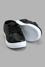 Load image into Gallery viewer, Redtag-Black-Lace-Up-Sneaker-Colour:Black,-Filter:Boys-Footwear-(1-to-3-Yrs),-INB-Casual-Shoes,-New-In,-New-In-INB-FOO,-Non-Sale,-S22A,-Section:Kidswear-Infant-Boys-1 to 3 Years