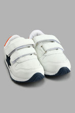 Load image into Gallery viewer, Redtag-White-Star-Trim-Slim-Runner-Colour:White,-Filter:Boys-Footwear-(1-to-3-Yrs),-INB-Casual-Shoes,-New-In,-New-In-INB-FOO,-Non-Sale,-S22A,-Section:Kidswear-Infant-Boys-1 to 3 Years
