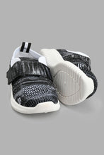 Load image into Gallery viewer, Redtag-Grey-Fly-Knit-Trainer-Slip-Ons-Infant-Boys-1 to 3 Years
