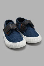 Load image into Gallery viewer, Redtag-Denim-Velcro-Strap-Plimsoll-Plimsolls-Infant-Boys-1 to 3 Years