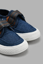 Load image into Gallery viewer, Redtag-Denim-Velcro-Strap-Plimsoll-Plimsolls-Infant-Boys-1 to 3 Years
