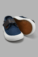Load image into Gallery viewer, Redtag-Denim-Velcro-Strap-Plimsoll-Plimsolls-Infant-Boys-1 to 3 Years