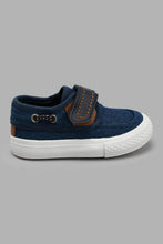 Load image into Gallery viewer, Redtag-Denim-Velcro-Strap-Plimsoll-Plimsolls-Infant-Boys-1 to 3 Years