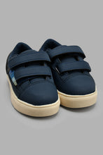 Load image into Gallery viewer, Redtag-Navy-Double-Velcro-Sneaker-Sneakers-Infant-Boys-1 to 3 Years
