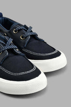 Load image into Gallery viewer, Redtag-Navy-Slip-On-Boat-Shoes-Colour:Navy,-Filter:Boys-Footwear-(1-to-3-Yrs),-INB-Casual-Shoes,-New-In,-New-In-INB-FOO,-Non-Sale,-S22A,-Section:Kidswear-Infant-Boys-1 to 3 Years
