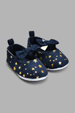Load image into Gallery viewer, Redtag-Navy-Pram-Shoe-Colour:Navy,-Filter:Baby-Footwear-(0-to-18-Mths),-NBF-Casual-Shoes,-New-In,-New-In-NBF-FOO,-Non-Sale,-S22A,-Section:Kidswear-Baby-0 to 18 Months