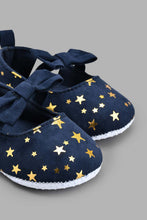 Load image into Gallery viewer, Redtag-Navy-Pram-Shoe-Colour:Navy,-Filter:Baby-Footwear-(0-to-18-Mths),-NBF-Casual-Shoes,-New-In,-New-In-NBF-FOO,-Non-Sale,-S22A,-Section:Kidswear-Baby-0 to 18 Months
