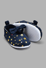 Load image into Gallery viewer, Redtag-Navy-Pram-Shoe-Colour:Navy,-Filter:Baby-Footwear-(0-to-18-Mths),-NBF-Casual-Shoes,-New-In,-New-In-NBF-FOO,-Non-Sale,-S22A,-Section:Kidswear-Baby-0 to 18 Months