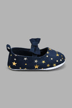Load image into Gallery viewer, Redtag-Navy-Pram-Shoe-Colour:Navy,-Filter:Baby-Footwear-(0-to-18-Mths),-NBF-Casual-Shoes,-New-In,-New-In-NBF-FOO,-Non-Sale,-S22A,-Section:Kidswear-Baby-0 to 18 Months