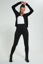 تنزيل الصورة على معرض الصور، Redtag-Black-Cardigan-With-Gold-Buttons-Celebrity-Pullovers,-Colour:Black,-Filter:Women's-Clothing,-New-In,-New-In-LDC,-Non-Sale,-S22A,-Section:Women,-TBL-Women's-