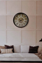 Load image into Gallery viewer, Redtag-Brown-Antique-Finish-Wall-Clock-Colour:Brown,-Filter:Home-Decor,-HMW-HOM-Wall-Clock,-New-In,-New-In-HMW-HOM,-Non-Sale,-S22A,-Section:Homewares-Home-Decor-