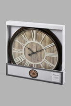 Load image into Gallery viewer, Redtag-Brown-Antique-Finish-Wall-Clock-Colour:Brown,-Filter:Home-Decor,-HMW-HOM-Wall-Clock,-New-In,-New-In-HMW-HOM,-Non-Sale,-S22A,-Section:Homewares-Home-Decor-