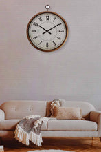 Load image into Gallery viewer, Redtag-Brown-Wooden-Hanging-Loop-Wall-Clock-Colour:Brown,-Filter:Home-Decor,-HMW-HOM-Wall-Clock,-New-In,-New-In-HMW-HOM,-Non-Sale,-S22A,-Section:Homewares-Home-Decor-