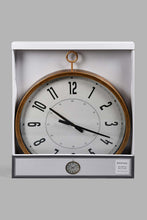 Load image into Gallery viewer, Redtag-Brown-Wooden-Hanging-Loop-Wall-Clock-Colour:Brown,-Filter:Home-Decor,-HMW-HOM-Wall-Clock,-New-In,-New-In-HMW-HOM,-Non-Sale,-S22A,-Section:Homewares-Home-Decor-