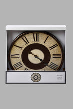Load image into Gallery viewer, Redtag-Brown-Roman-Elegant-Wall-Clock-Colour:Brown,-Filter:Home-Decor,-HMW-HOM-Wall-Clock,-New-In,-New-In-HMW-HOM,-Non-Sale,-S22A,-Section:Homewares-Home-Decor-