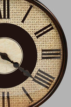 Load image into Gallery viewer, Redtag-Brown-Roman-Elegant-Wall-Clock-Colour:Brown,-Filter:Home-Decor,-HMW-HOM-Wall-Clock,-New-In,-New-In-HMW-HOM,-Non-Sale,-S22A,-Section:Homewares-Home-Decor-