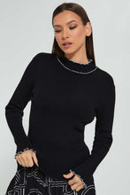 تنزيل الصورة على معرض الصور، Redtag-Black-Pullover-With-Contrast-Tipping-Celebrity-Pullovers,-Colour:Black,-Filter:Women's-Clothing,-New-In,-New-In-LDC,-Non-Sale,-S22A,-Section:Women,-TBL-Women's-