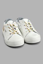 Load image into Gallery viewer, Redtag-White-Lace-Up-Sneaker-Colour:White,-Filter:Boys-Footwear-(1-to-3-Yrs),-INB-Casual-Shoes,-New-In,-New-In-INB-FOO,-Non-Sale,-S22A,-Section:Kidswear-Infant-Boys-1 to 3 Years