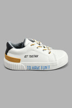 Load image into Gallery viewer, Redtag-White-Lace-Up-Sneaker-Colour:White,-Filter:Boys-Footwear-(1-to-3-Yrs),-INB-Casual-Shoes,-New-In,-New-In-INB-FOO,-Non-Sale,-S22A,-Section:Kidswear-Infant-Boys-1 to 3 Years