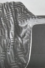 Load image into Gallery viewer, Redtag-Grey-Textured-Velvet-&-Sherpa-Reversible-Throw-Throws-Home-Bedroom-