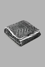 Load image into Gallery viewer, Redtag-Grey-Textured-Velvet-&-Sherpa-Reversible-Throw-Throws-Home-Bedroom-