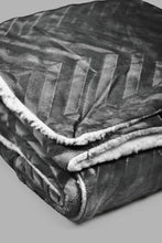 Load image into Gallery viewer, Redtag-Grey-Textured-Velvet-&-Sherpa-Reversible-Throw-Throws-Home-Bedroom-
