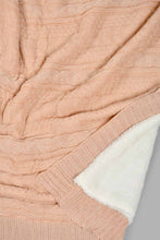 Load image into Gallery viewer, Redtag-Pale-Knit/-Sherpa-Reversible-Throw-Throws-Home-Bedroom-
