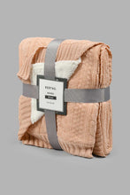 Load image into Gallery viewer, Redtag-Pale-Knit/-Sherpa-Reversible-Throw-Throws-Home-Bedroom-