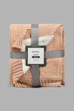 Load image into Gallery viewer, Redtag-Pale-Knit/-Sherpa-Reversible-Throw-Throws-Home-Bedroom-