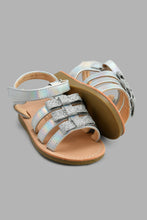 Load image into Gallery viewer, Redtag-Silver-T-Bar-Sandal-Sandals-Infant-Girls-1 to 3 Years