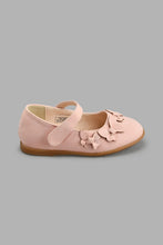 Load image into Gallery viewer, Redtag-Pale-Pink-Butterfly-Trim-Ballerina-Colour:Pink,-Filter:Girls-Footwear-(1-to-3-Yrs),-ING-Casual-Shoes,-New-In,-New-In-ING-FOO,-Non-Sale,-S22A,-Section:Kidswear-Infant-Girls-1 to 3 Years