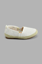 Load image into Gallery viewer, Redtag-White-Embroidered-Espadrilles-Colour:White,-Filter:Girls-Footwear-(1-to-3-Yrs),-ING-Casual-Shoes,-New-In,-New-In-ING-FOO,-Non-Sale,-S22A,-Section:Kidswear-Infant-Girls-1 to 3 Years