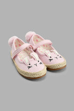 Load image into Gallery viewer, Redtag-Pale-Pink-Bunny-Espadrilles-Colour:Pink,-Filter:Girls-Footwear-(1-to-3-Yrs),-ING-Casual-Shoes,-New-In,-New-In-ING-FOO,-Non-Sale,-S22A,-Section:Kidswear-Infant-Girls-1 to 3 Years