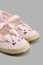 Load image into Gallery viewer, Redtag-Pale-Pink-Bunny-Espadrilles-Colour:Pink,-Filter:Girls-Footwear-(1-to-3-Yrs),-ING-Casual-Shoes,-New-In,-New-In-ING-FOO,-Non-Sale,-S22A,-Section:Kidswear-Infant-Girls-1 to 3 Years