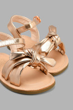 Load image into Gallery viewer, Redtag-Pink-Bow-Trim-Sandal-Sandals-Infant-Girls-1 to 3 Years