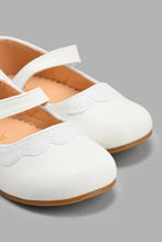 Load image into Gallery viewer, Redtag-White-Glitter-Trim-Ballerina-Ballerinas-Infant-Girls-1 to 3 Years