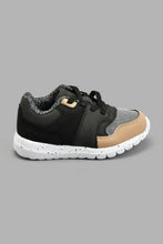 Load image into Gallery viewer, Redtag-Black-Polka-Dot-Sole-Trainer-Colour:Black,-Filter:Boys-Footwear-(1-to-3-Yrs),-INB-Casual-Shoes,-New-In,-New-In-INB-FOO,-Non-Sale,-S22A,-Section:Kidswear-Infant-Boys-1 to 3 Years