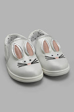 تنزيل الصورة على معرض الصور، Redtag-White-Bunny-Plimsolls-Plimsolls-Infant-Girls-1 to 3 Years