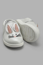 تنزيل الصورة على معرض الصور، Redtag-White-Bunny-Plimsolls-Plimsolls-Infant-Girls-1 to 3 Years